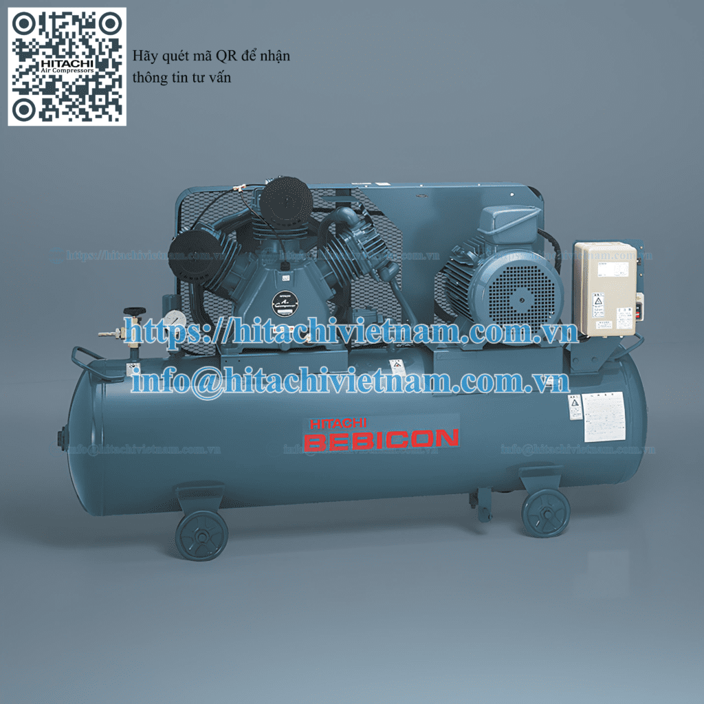 Máy Nén Khí Hitachi Piston 1 Máy Nén Khí Hitachi Piston Có Dầu