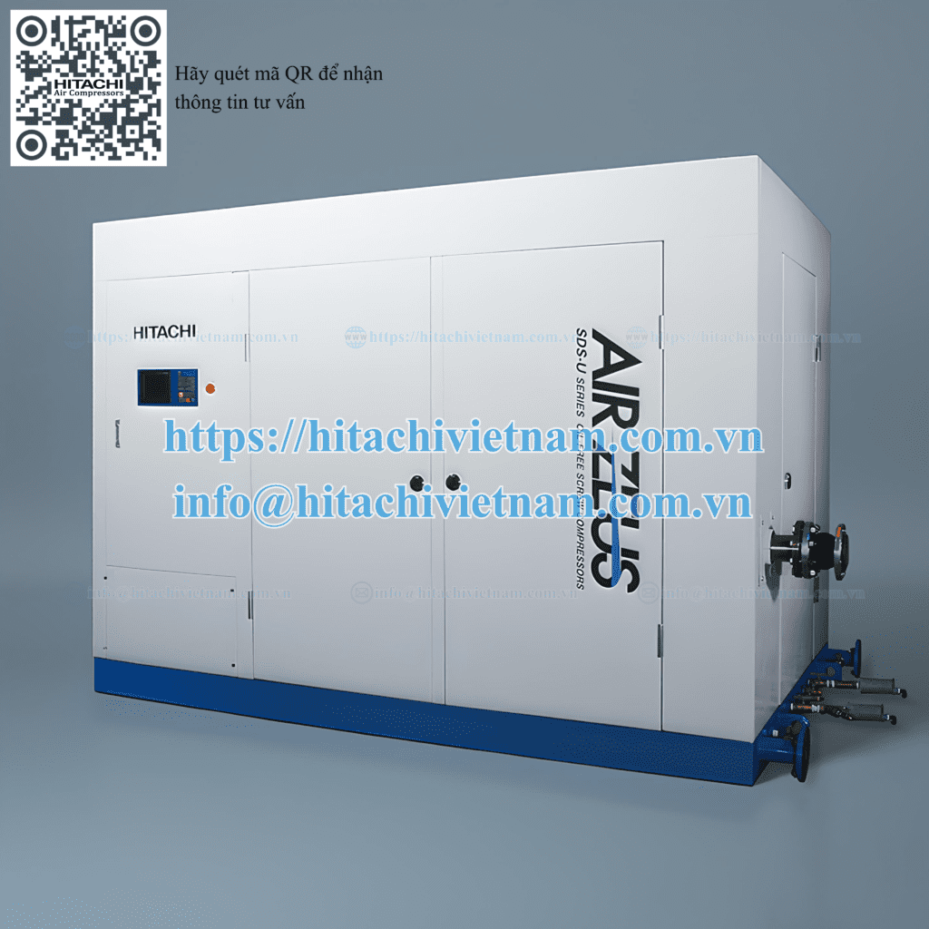 Máy Nén Khí Hitachi Trục Vít Không Dầu Công Suất Lớn 1 Máy Nén Khí Hitachi Trục Vít Không Dầu Công Suất Lớn